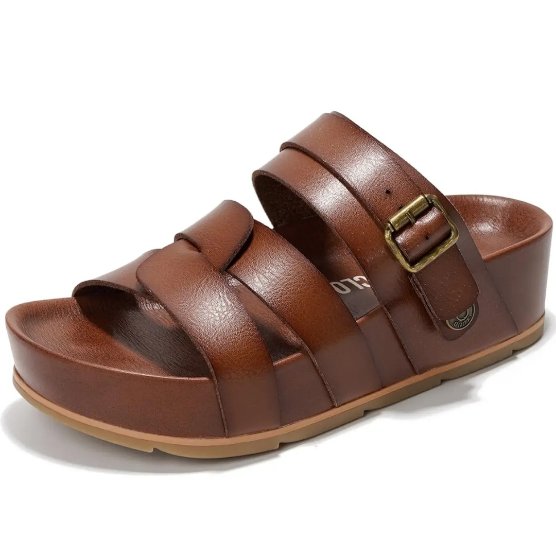 Carolyn – Orthopedic Platform Leather Sandals
