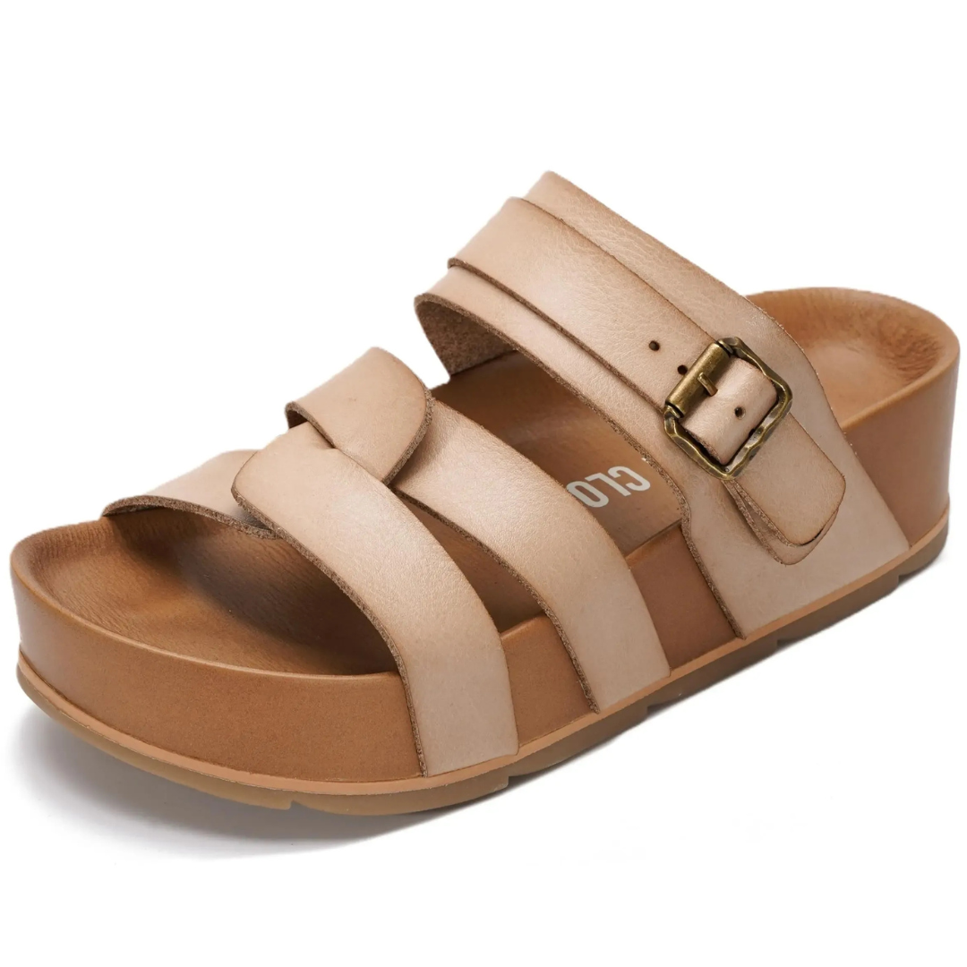 Carolyn – Orthopedic Platform Leather Sandals