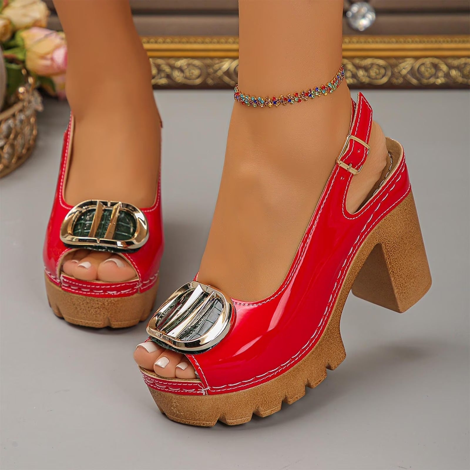Katherine – Orthopedic Heeled Sandals
