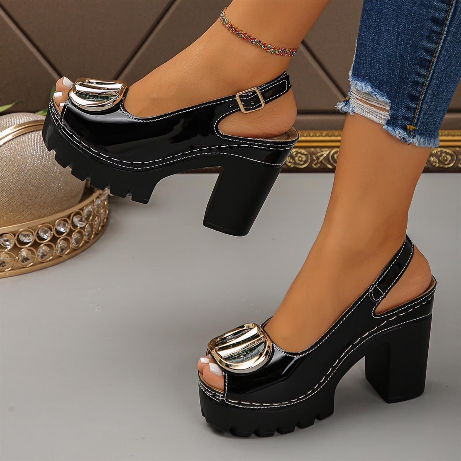 Katherine – Orthopedic Heeled Sandals