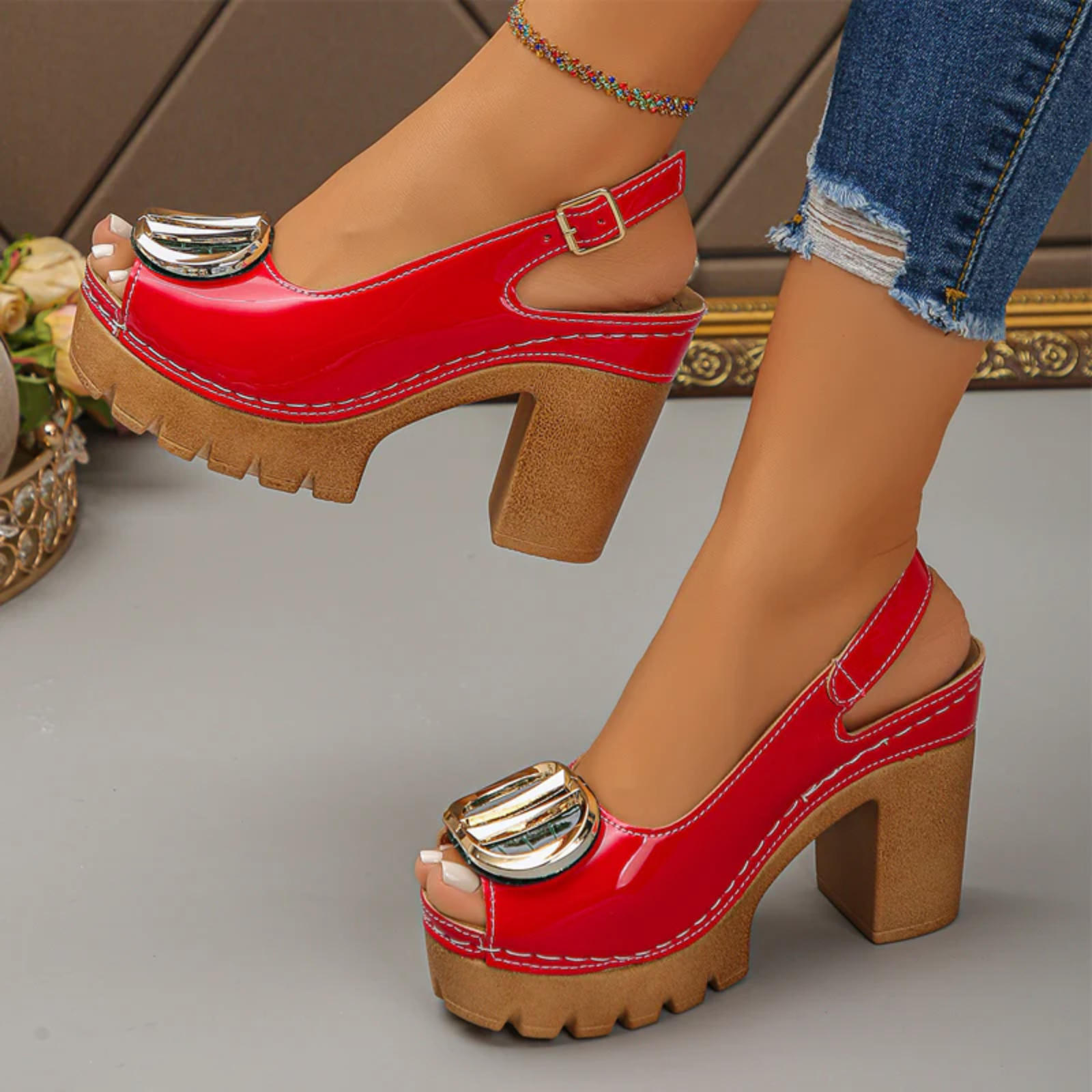 Katherine – Orthopedic Heeled Sandals